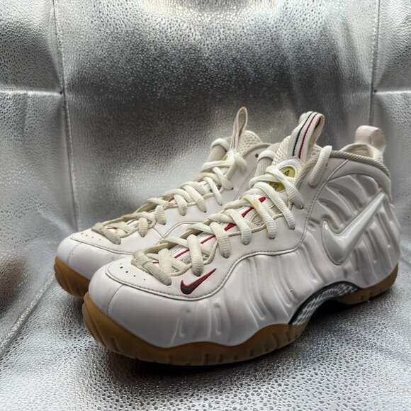 Size 10.5 Nike Foamposite Pro Gucci‎ White Gym Mens Basketball Shoes 624041-102 main image 8